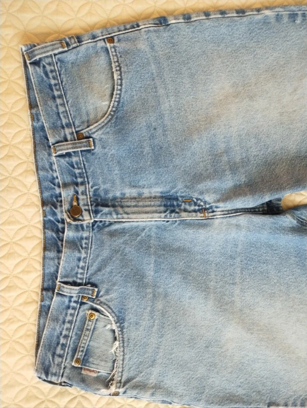 Vintage Carhartt Jeans Mens 40x30 Light Wash Loose Fit Straight Denim